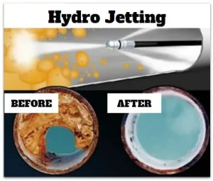 Hydro jetting before & after